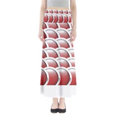 Circles Pattern T- Shirt Red Circles Pattern T- Shirt Full Length Maxi Skirt by maxcute