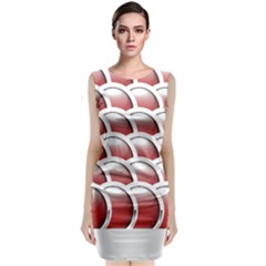 Circles Pattern T- Shirt Red Circles Pattern T- Shirt Classic Sleeveless Midi Dress by maxcute