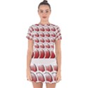 Circles Pattern T- Shirt Red Circles Pattern T- Shirt Drop Hem Mini Chiffon Dress View1