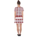 Circles Pattern T- Shirt Red Circles Pattern T- Shirt Drop Hem Mini Chiffon Dress View2