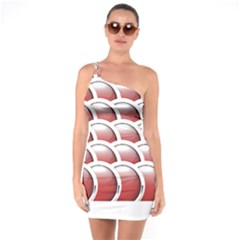 Circles Pattern T- Shirt Red Circles Pattern T- Shirt One Soulder Bodycon Dress by maxcute