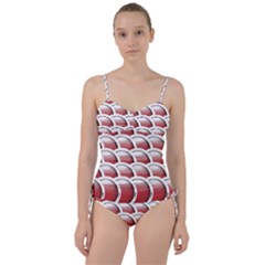 Circles Pattern T- Shirt Red Circles Pattern T- Shirt Sweetheart Tankini Set by maxcute