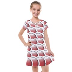 Circles Pattern T- Shirt Red Circles Pattern T- Shirt Kids  Cross Web Dress by maxcute