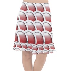 Circles Pattern T- Shirt Red Circles Pattern T- Shirt Fishtail Chiffon Skirt by maxcute