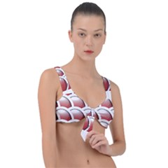 Circles Pattern T- Shirt Red Circles Pattern T- Shirt Front Tie Bikini Top