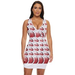 Circles Pattern T- Shirt Red Circles Pattern T- Shirt Draped Bodycon Dress by maxcute