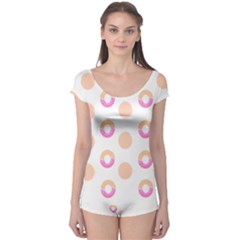 Coffee Donut Patterns T- Shirt Coffee & Donut Patterns T- Shirt Boyleg Leotard  by maxcute