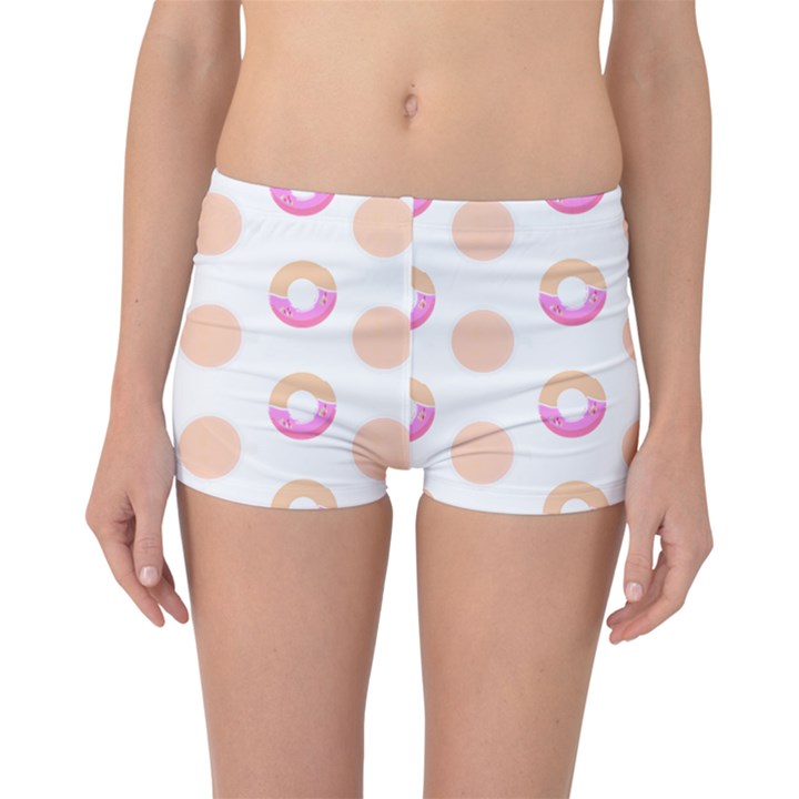 Coffee Donut Patterns T- Shirt Coffee & Donut Patterns T- Shirt Boyleg Bikini Bottoms