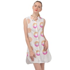 Coffee Donut Patterns T- Shirt Coffee & Donut Patterns T- Shirt Sleeveless Shirt Dress by maxcute