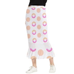 Coffee Donut Patterns T- Shirt Coffee & Donut Patterns T- Shirt Maxi Fishtail Chiffon Skirt by maxcute