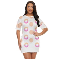 Coffee Donut Patterns T- Shirt Coffee & Donut Patterns T- Shirt Just Threw It On Dress