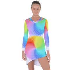 Color Wheel T- Shirt Color Wheel T- Shirt Asymmetric Cut-out Shift Dress by maxcute