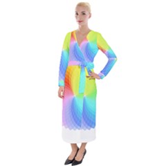 Color Wheel T- Shirt Color Wheel T- Shirt Velvet Maxi Wrap Dress by maxcute