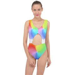 Color Wheel T- Shirt Color Wheel T- Shirt Center Cut Out Swimsuit by maxcute