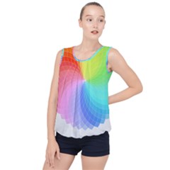 Color Wheel T- Shirt Color Wheel T- Shirt Bubble Hem Chiffon Tank Top by maxcute