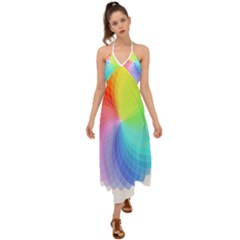 Color Wheel T- Shirt Color Wheel T- Shirt Halter Tie Back Dress  by maxcute