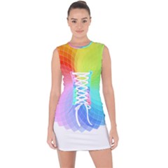 Color Wheel T- Shirt Color Wheel T- Shirt Lace Up Front Bodycon Dress by maxcute