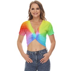 Color Wheel T- Shirt Color Wheel T- Shirt Twist Front Crop Top by maxcute