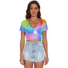 Color Wheel T- Shirt Color Wheel T- Shirt V-neck Crop Top by maxcute