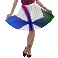 Colorful Abstract Texture Art Design T- Shirt Colorful Abstract Texture Art Design T- Shirt A-line Skater Skirt by maxcute