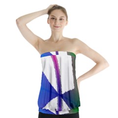 Colorful Abstract Texture Art Design T- Shirt Colorful Abstract Texture Art Design T- Shirt Strapless Top by maxcute