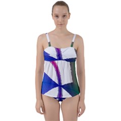 Colorful Abstract Texture Art Design T- Shirt Colorful Abstract Texture Art Design T- Shirt Twist Front Tankini Set by maxcute