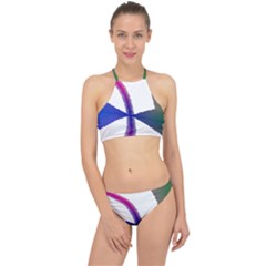 Colorful Abstract Texture Art Design T- Shirt Colorful Abstract Texture Art Design T- Shirt Racer Front Bikini Set by maxcute