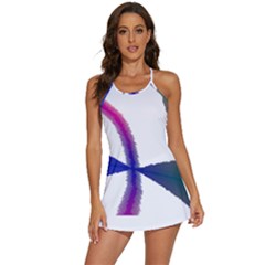 Colorful Abstract Texture Art Design T- Shirt Colorful Abstract Texture Art Design T- Shirt 2-in-1 Flare Activity Dress