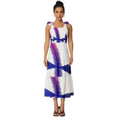 Colorful Abstract Texture Art Design T- Shirt Colorful Abstract Texture Art Design T- Shirt Tie-strap Tiered Midi Chiffon Dress