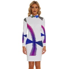 Colorful Abstract Texture Art Design T- Shirt Colorful Abstract Texture Art Design T- Shirt Long Sleeve Shirt Collar Bodycon Dress