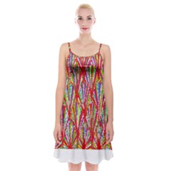 Colorful Design T- Shirt Bright Shells  T- Shirt Spaghetti Strap Velvet Dress by maxcute