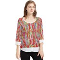 Colorful Design T- Shirt Bright Shells  T- Shirt Chiffon Quarter Sleeve Blouse View1