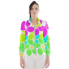 Colorful Flower T- Shirtcolorful Blooming Flower, Flowery, Floral Pattern T- Shirt Women s Windbreaker by maxcute