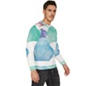 Colourful Pattern T- Shirt Colourful Watercolor Rainbow Bubbles T- Shirt Men s Fleece Sweatshirt View3