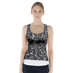 Cool Design Art T- Shirt Black And White Damascus Abstract Pattern T- Shirt Racer Back Sports Top by maxcute