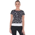 Cool Design Art T- Shirt Black And White Damascus Abstract Pattern T- Shirt Short Sleeve Sports Top  View1