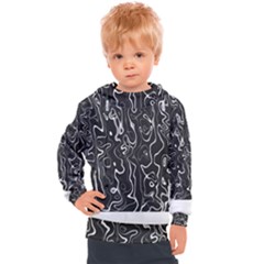 Cool Design Art T- Shirt Black And White Damascus Abstract Pattern T- Shirt Kids  Hooded Pullover by maxcute