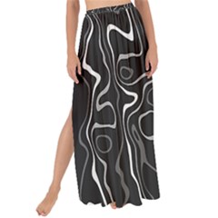 Cool Design Art T- Shirt Black And White Damascus Abstract Pattern T- Shirt Maxi Chiffon Tie-up Sarong by maxcute