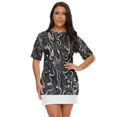 Cool Design Art T- Shirt Black And White Damascus Abstract Pattern T- Shirt Just Threw It On Dress by maxcute