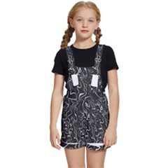 Cool Design Art T- Shirt Black And White Damascus Abstract Pattern T- Shirt Kids  Short Overalls by maxcute