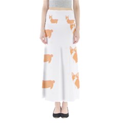 Corgi Dog T- Shirt Pembroke Welsh Corgi Dog Cute Pattern T- Shirt Full Length Maxi Skirt by maxcute