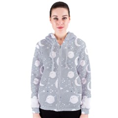 Cosmos T- Shirt Cute Baby Cosmic Pattern 7 Women s Zipper Hoodie by maxcute