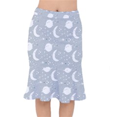 Cosmos T- Shirt Cute Baby Cosmic Pattern 7 Short Mermaid Skirt by maxcute