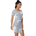 Cosmos T- Shirt Cute Baby Cosmic Pattern 7 Fitted Knot Split End Bodycon Dress View3