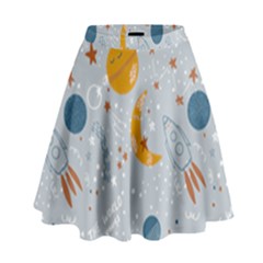 Cosmos T- Shirt Cute Baby Cosmic Pattern T- Shirt High Waist Skirt by maxcute