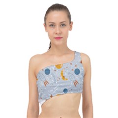 Cosmos T- Shirt Cute Baby Cosmic Pattern T- Shirt Spliced Up Bikini Top  by maxcute