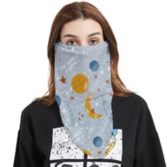 Cosmos T- Shirt Cute Baby Cosmic Pattern T- Shirt Face Covering Bandana (triangle) by maxcute