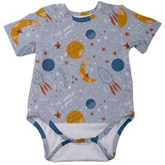 Cosmos T- Shirt Cute Baby Cosmic Pattern T- Shirt Baby Short Sleeve Bodysuit by maxcute