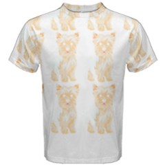 Cute Yorkie Pattern T- Shirt Yorkshire Terrier Cute Pattern T- Shirt Men s Cotton Tee by maxcute