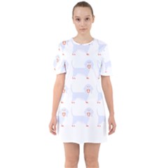 Dachshund Cute Pattern T- Shirt Dachshund Dog Breed Cute Pattern T- Shirt Sixties Short Sleeve Mini Dress by maxcute